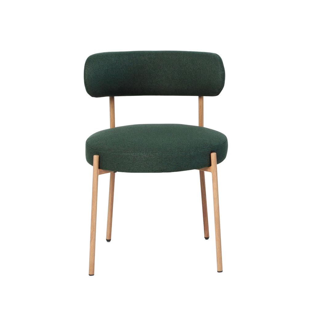 Noa - Lot De 2 Chaises - Tissu Vert