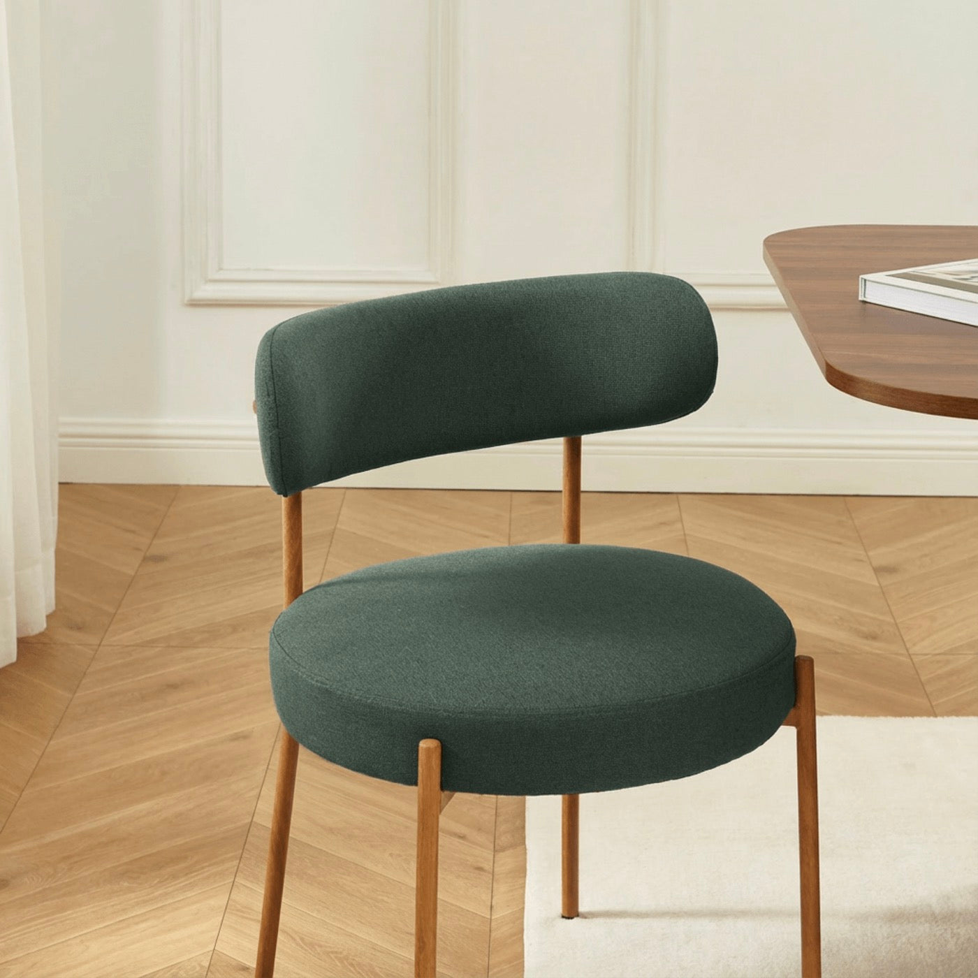 Noa - Lot De 2 Chaises - Tissu Vert