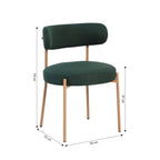 Noa - Lot De 2 Chaises - Tissu Vert