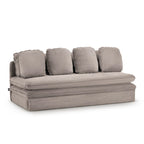 Noma - Banquette Convertible 3 Places - Velours Côtelé Taupe