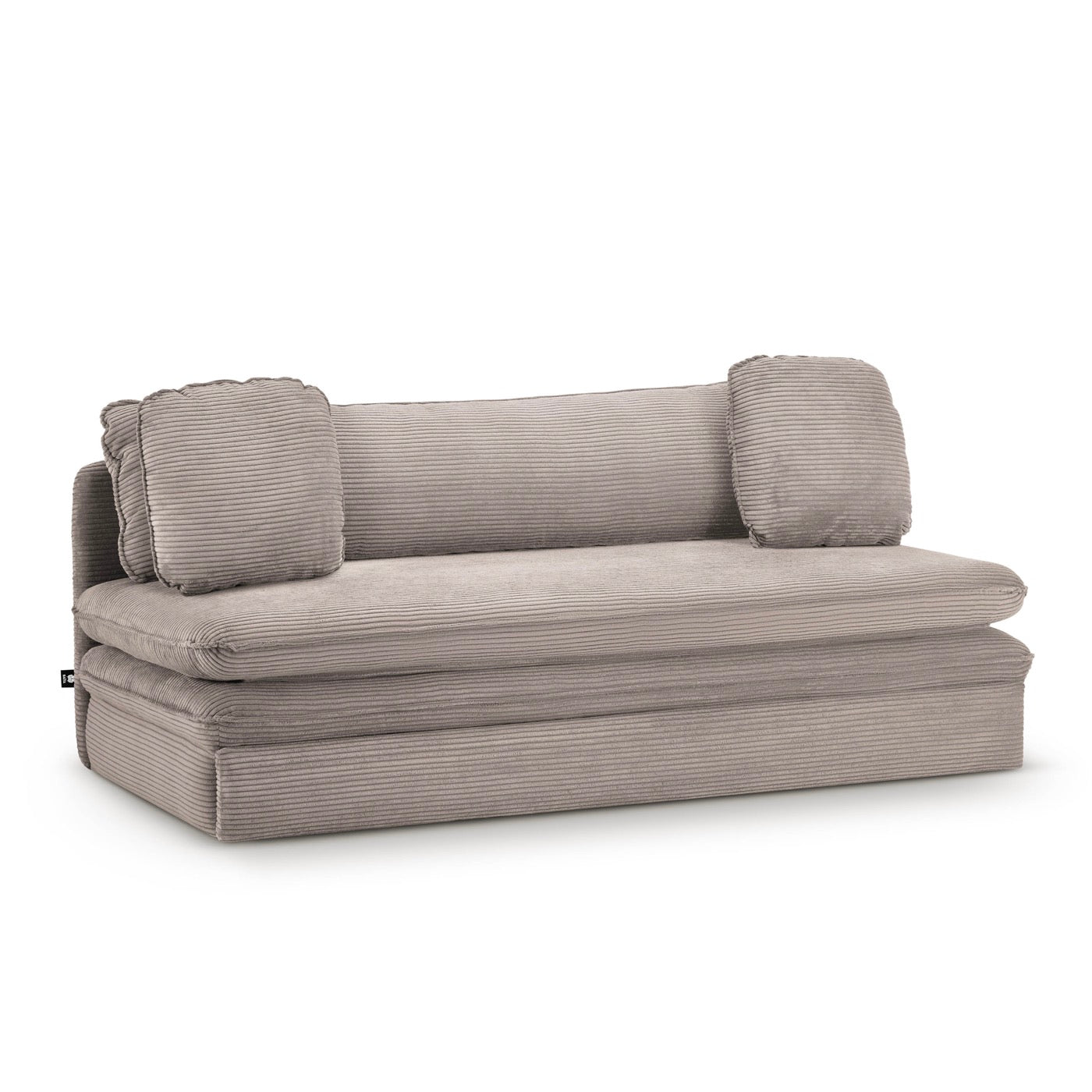 Noma - Banquette Convertible 3 Places - Velours Côtelé Taupe