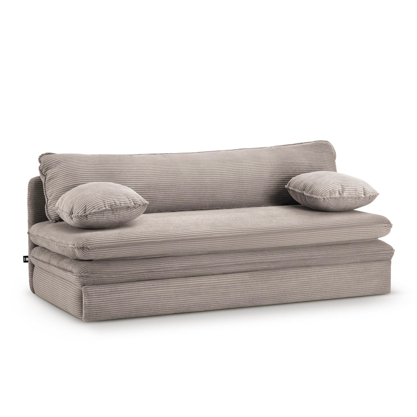 Noma - Banquette Convertible 3 Places - Velours Côtelé Taupe