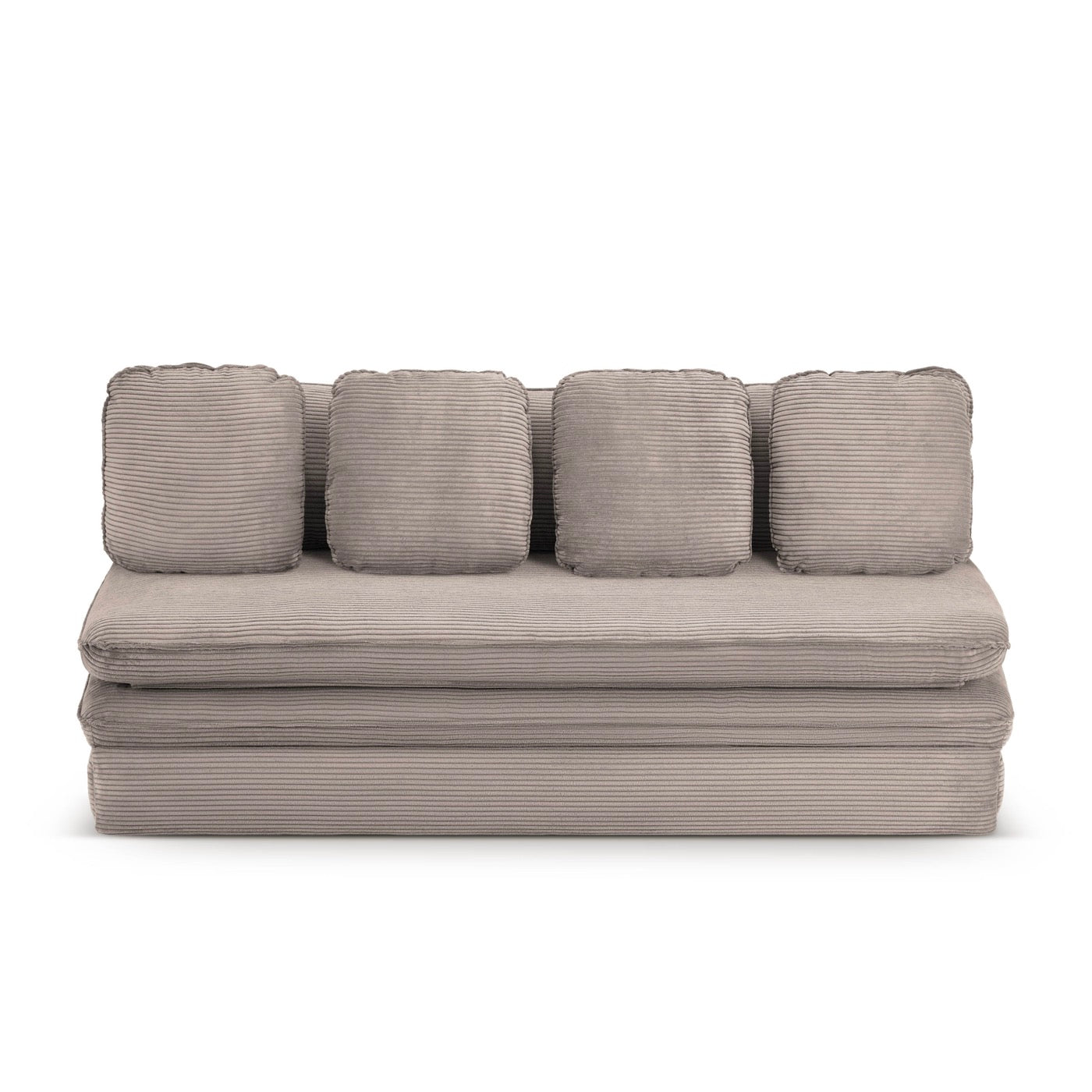 Noma - Banquette Convertible 3 Places - Velours Côtelé Taupe
