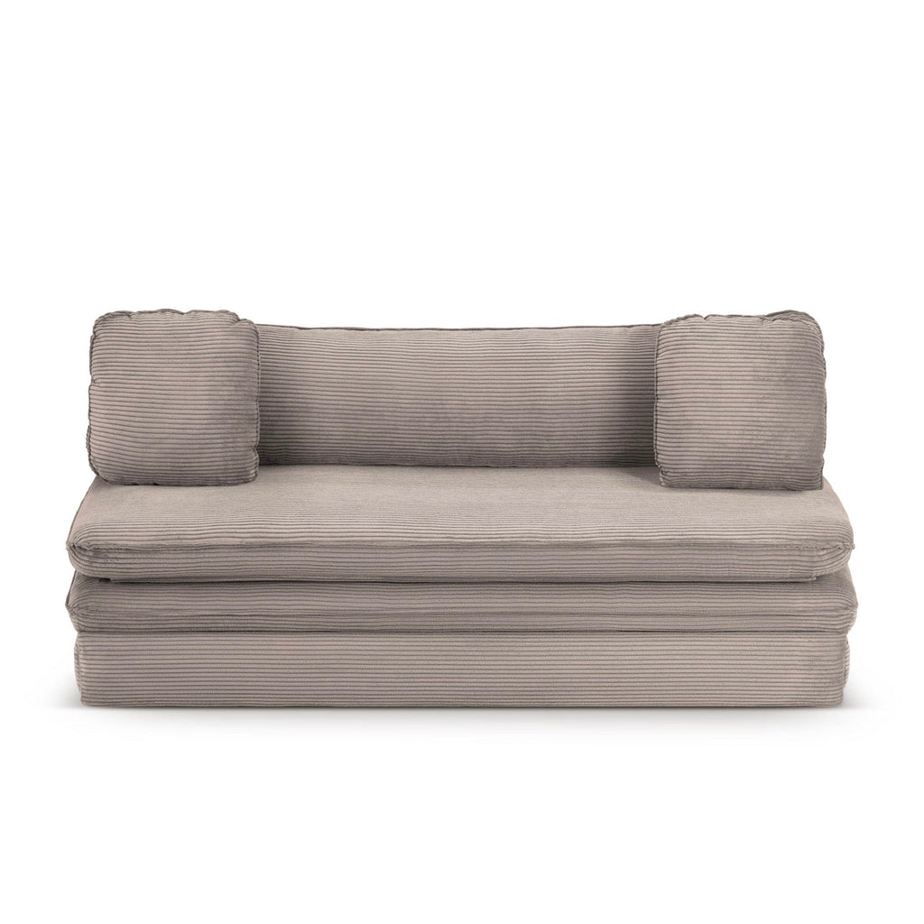 Noma - Banquette Convertible 3 Places - Velours Côtelé Taupe