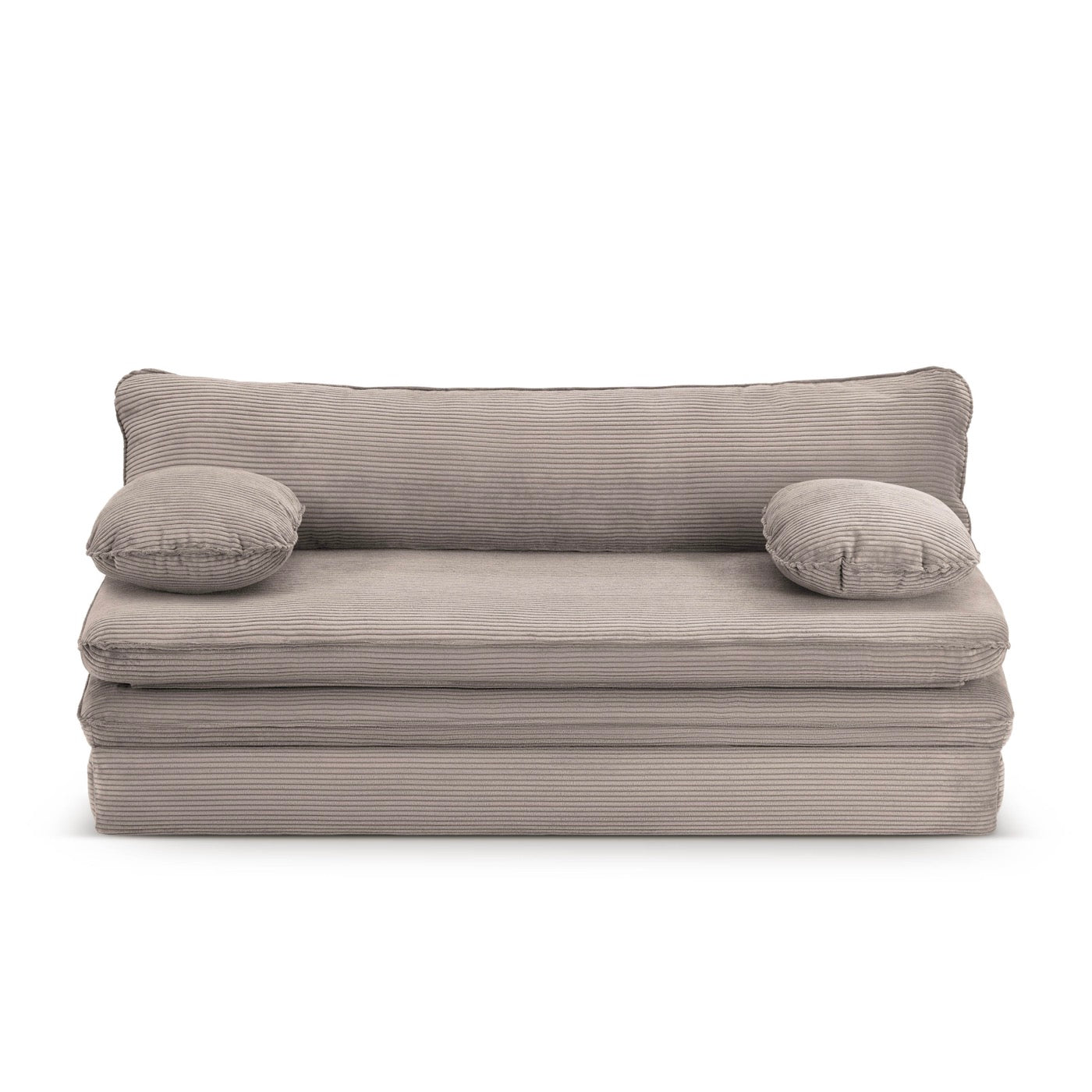 Noma - Banquette Convertible 3 Places - Velours Côtelé Taupe
