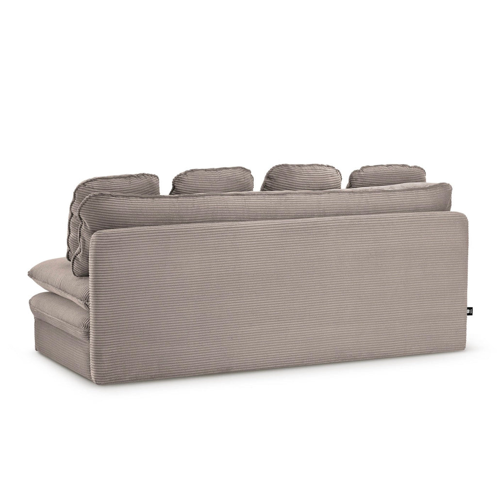 Noma - Banquette Convertible 3 Places - Velours Côtelé Taupe