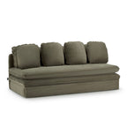 Noma - Banquette Convertible 3 Places - Velours Côtelé Vert
