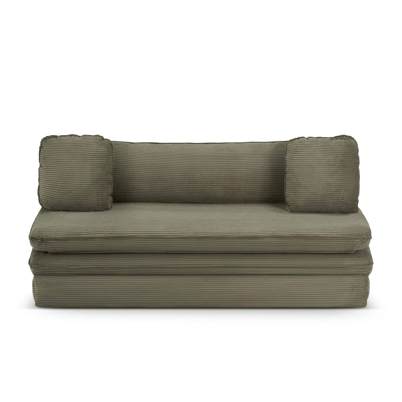 Noma - Banquette Convertible 3 Places - Velours Côtelé Vert
