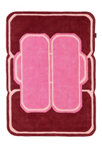 Nuage sucré – Tapis en laine Rose et Bordeaux - Nuage sucré
