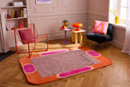 Nuage sucré – Tapis en laine – Orange Nuage sucré