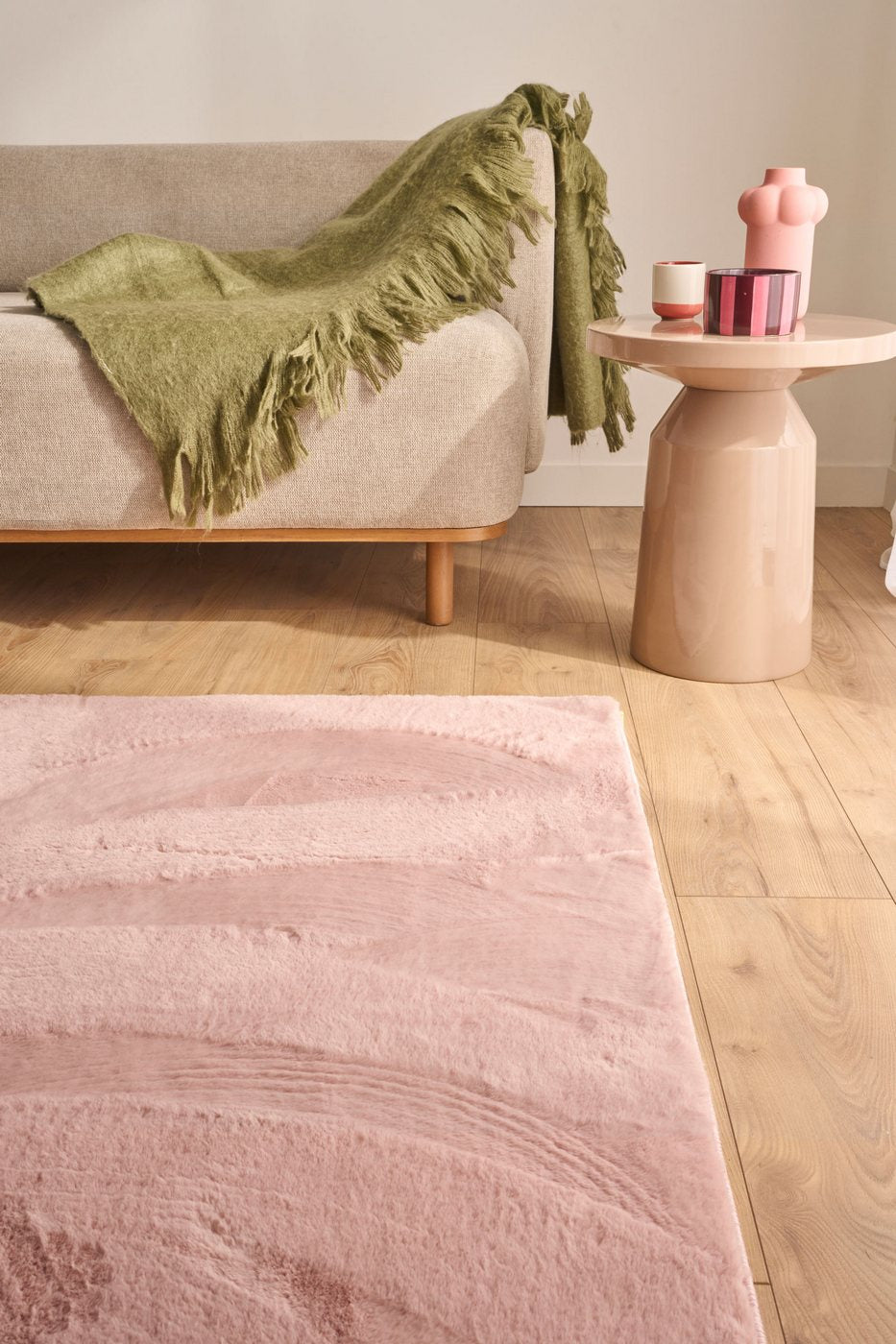 Nube - Tapis D'Intérieur - Polyester - Rose