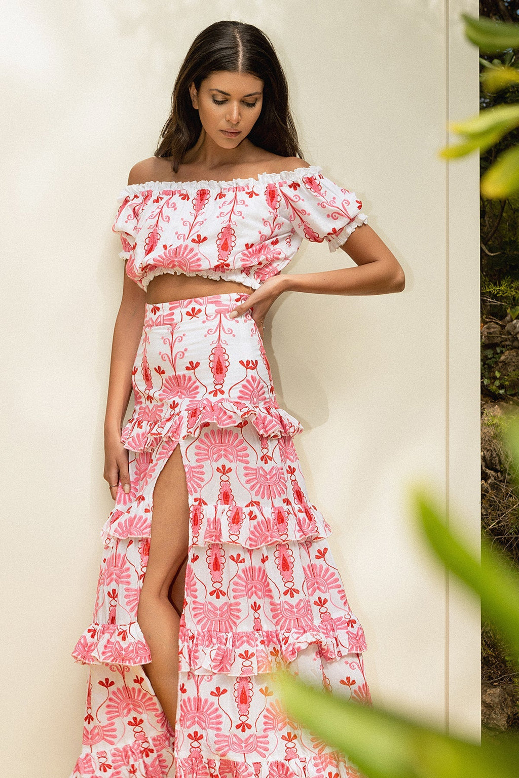 Jupe Nais - Broderies Rose