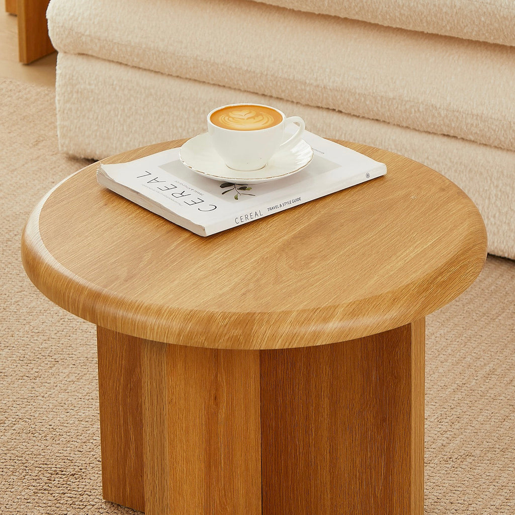 Ocana - Table Basse Ronde - Effet Chêne