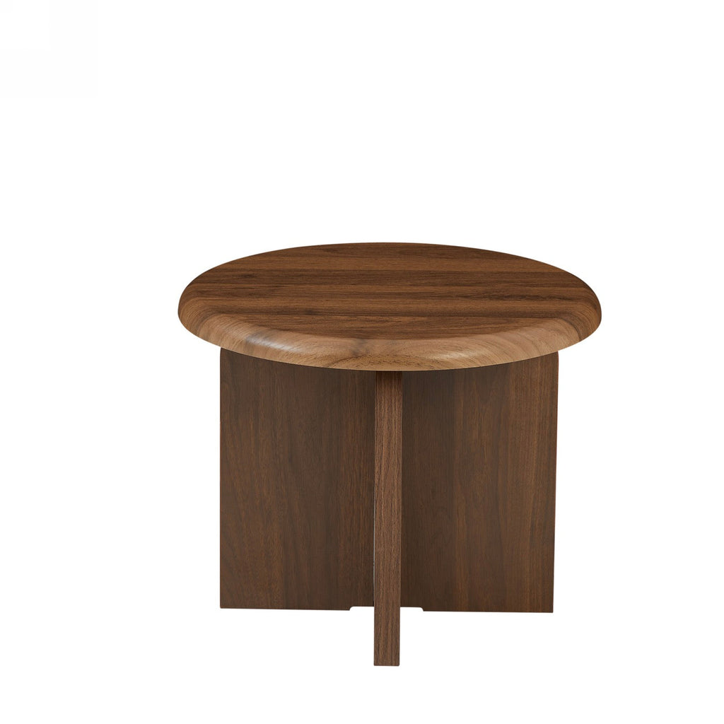 Ocana - Table Basse Ronde - Effet Noyer