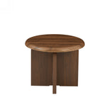 Ocana - Table Basse Ronde - Effet Noyer