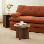 Ocana - Table Basse Ronde - Effet Noyer