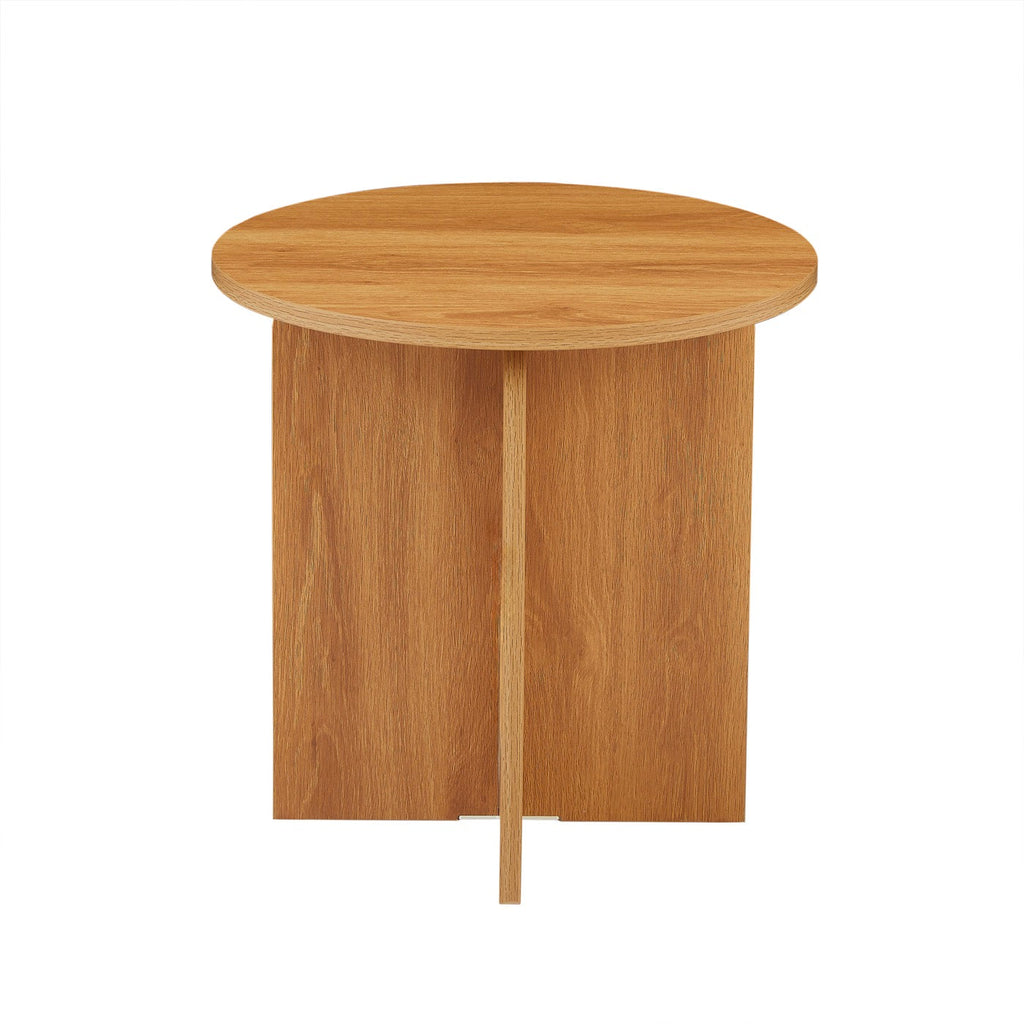 Ocana - Table Basse Ronde - Effet Chêne