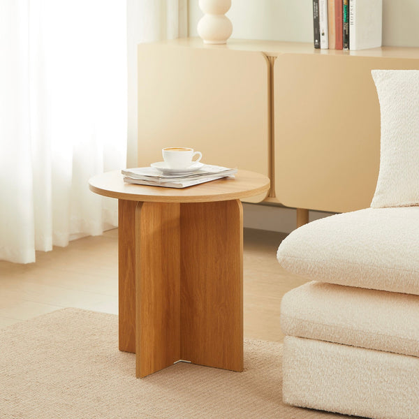 Ocana - Table Basse Ronde - Effet Chêne