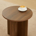 Ocana - Table Basse Ronde - Effet Noyer