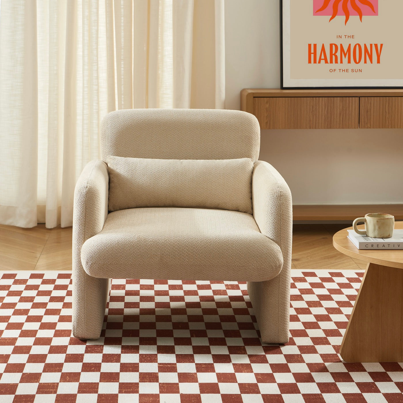 Oma - Fauteuil - Tissu Beige