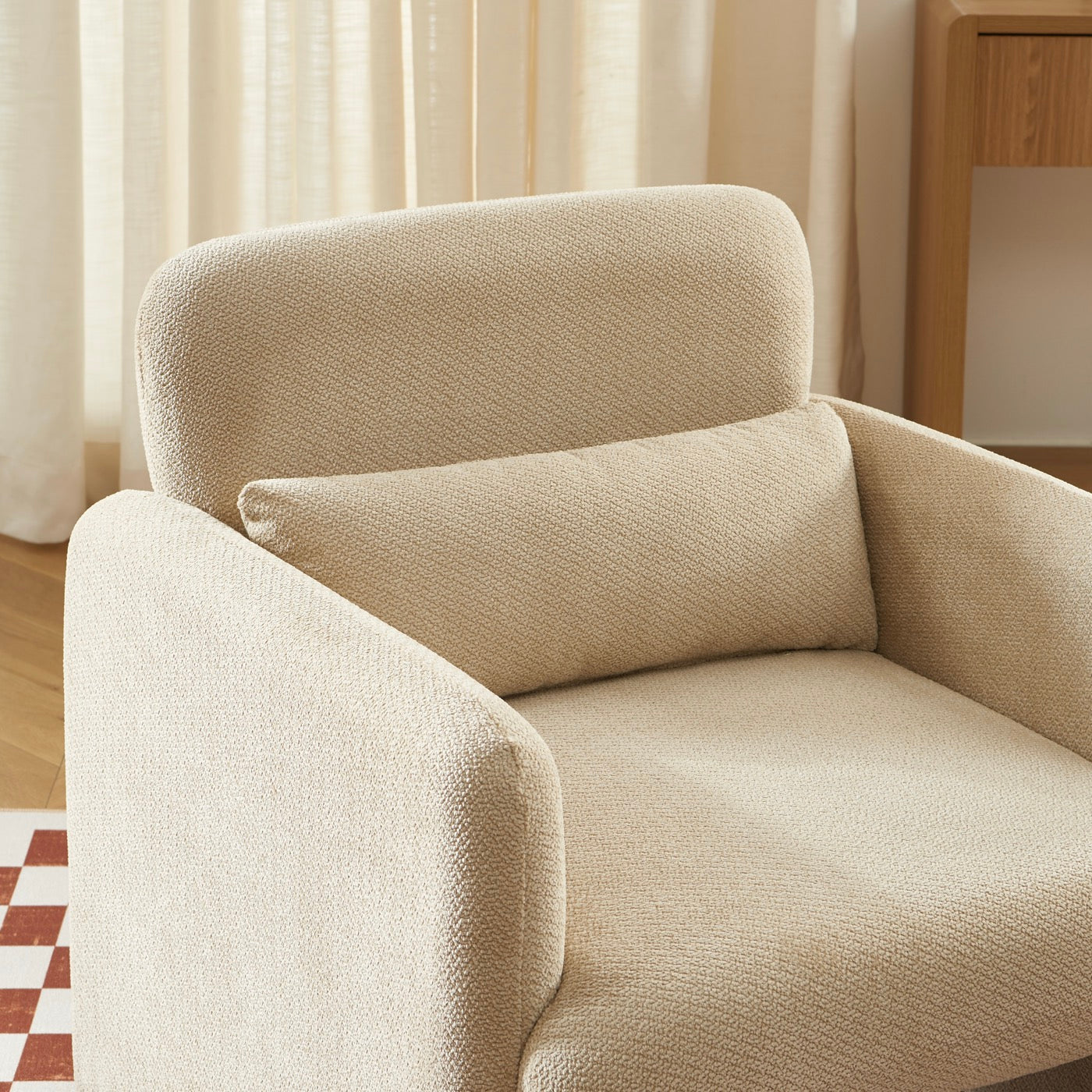 Oma - Fauteuil - Tissu Beige