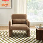 Oma - Fauteuil - Tissu Marron