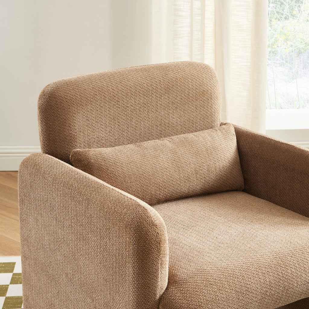 Oma - Fauteuil - Tissu Marron