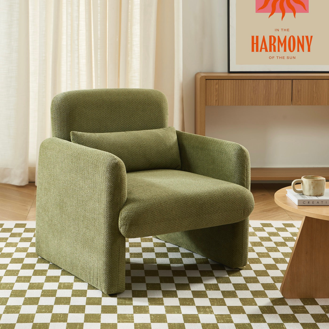 Oma - Fauteuil - Tissu Vert