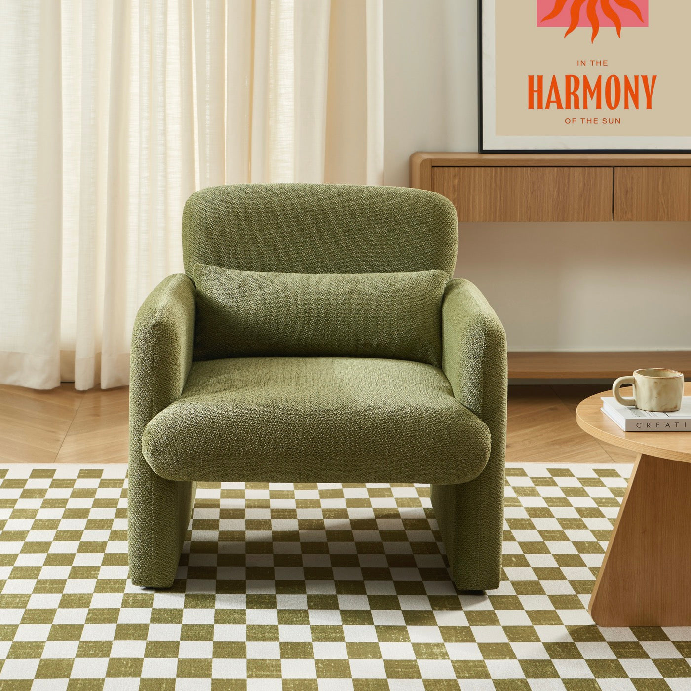 Oma - Fauteuil - Tissu Vert