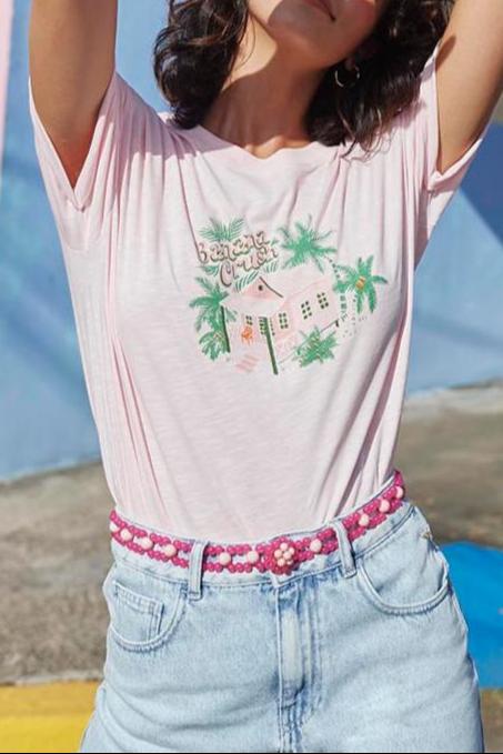 Ceinture Orelie - Rose/Goyave