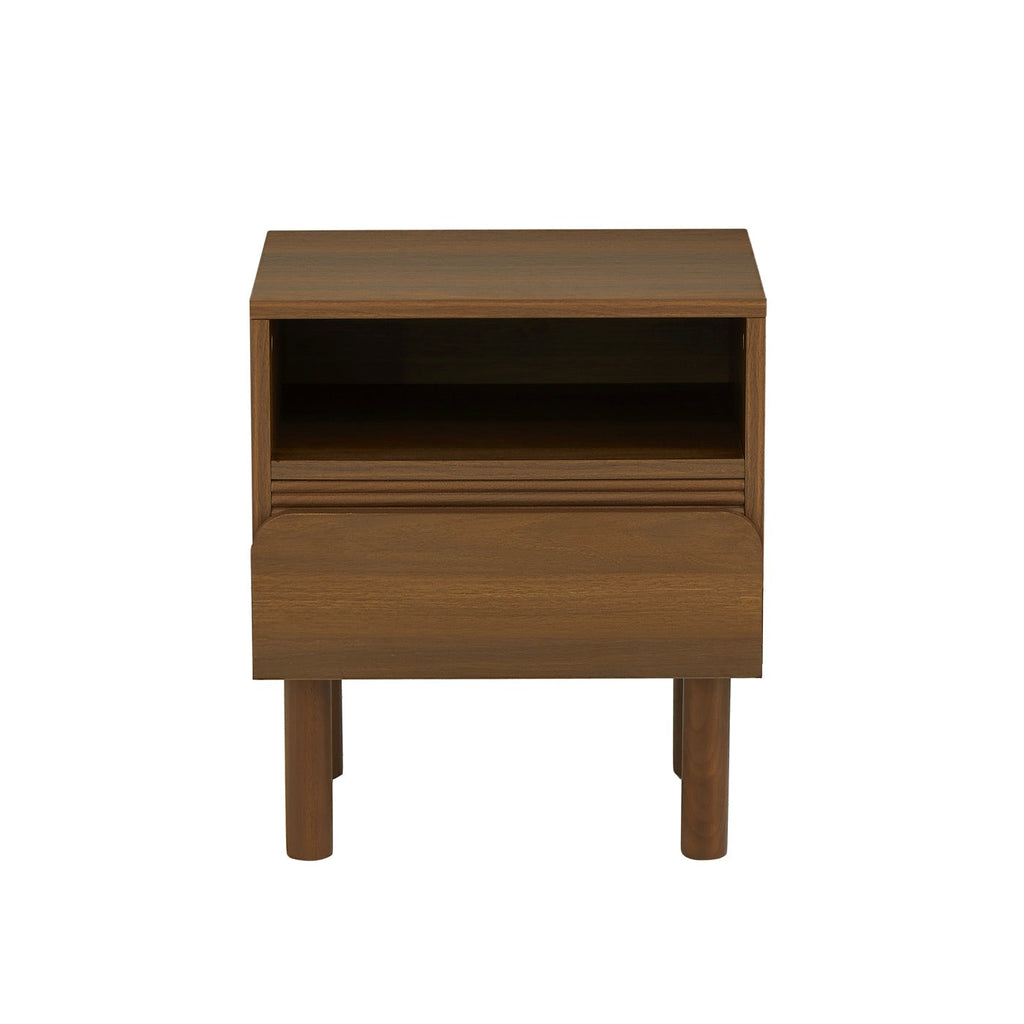 Oro - Table De Chevet 1 Tiroir - Effet Noyer