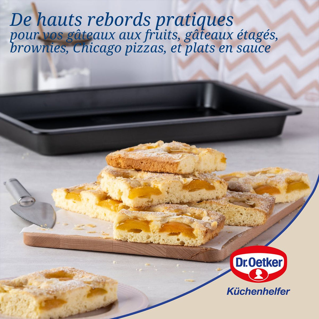 Dr Oetker - Plaque À Pâtisserie À Rebord Extra Haut 42 X 29 Cm Dr Oetker Tradition - Noir