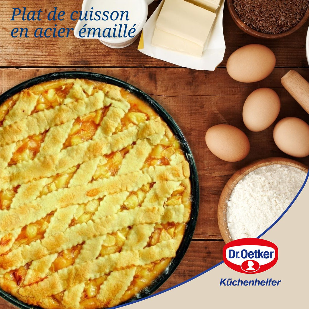 Dr Oetker - Plat À Four Pour Tartes Et Pizzas 32 Cm Dr.Oetker Tradition - Noir