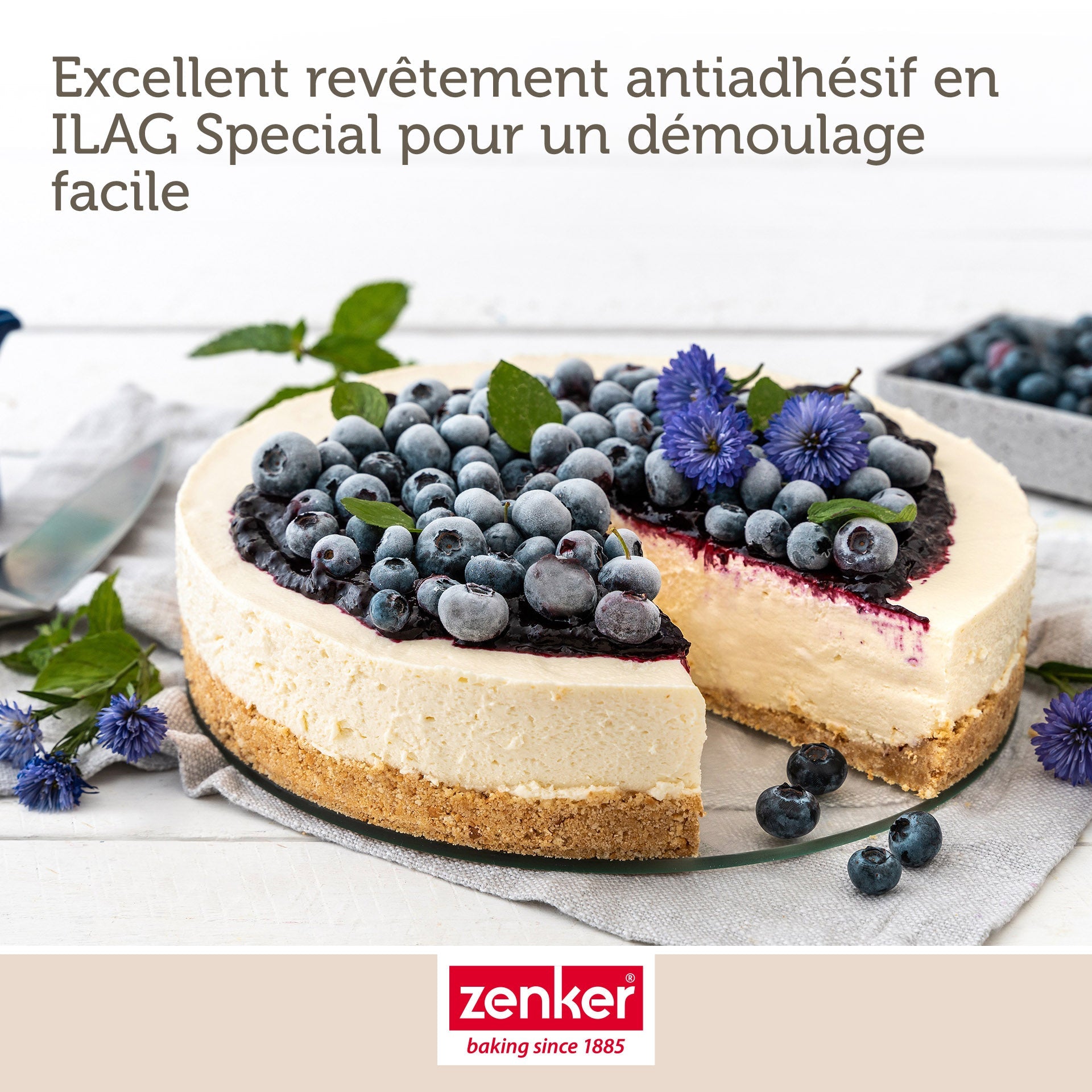 Zenker - Moule À Manqué À Charnière 26 Cm Avec Couvercle De Transport Zenker Pure - Noir