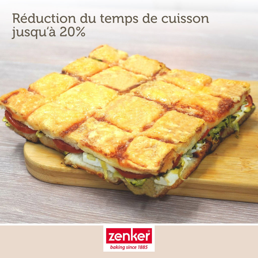 Zenker - Moule À Gâteaux En Forme De Tablette De Chocolat 22 X 24 Cm Zenker Silicone Fibre De Verre - Noir