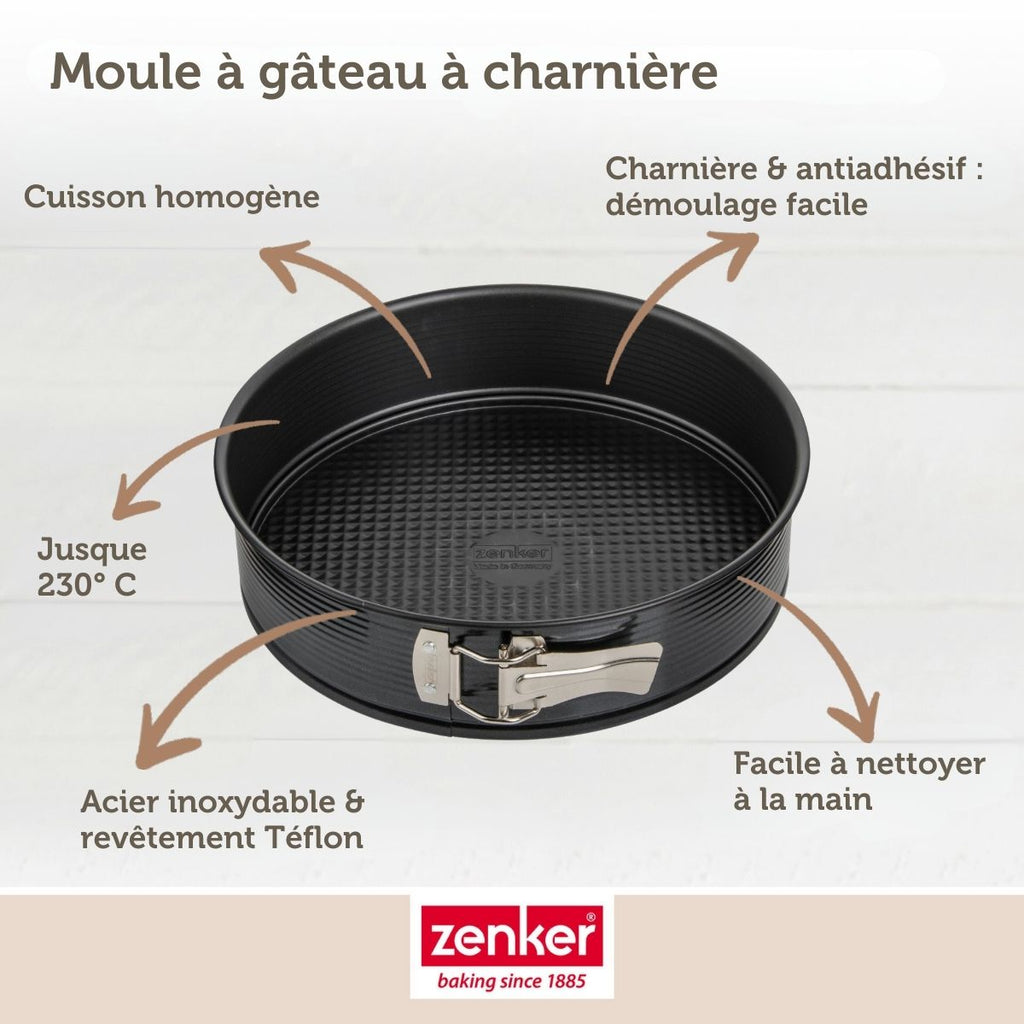 Zenker - Set De 4 Ustensiles De Pâtisserie Moule À Gâteaux 2 Bols Et Spatule Black Metallic Black Mettallic Zenker Black Mettallic - Noir
