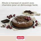 Zenker - Moule À Manqué Et Savarin Double Fond 28 Cm Zenker Black Metallic - Noir