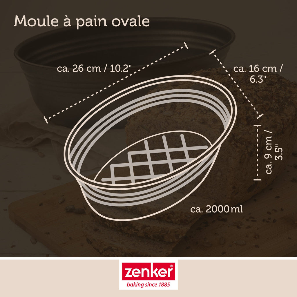 Zenker - Moule À Pain Ovale 26 X 16 Cm Zenker Black Metallic - Noir