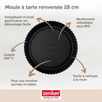 Zenker - Moule À Tarte Renversée 30 Cm Zenker Black Metallic - Noir