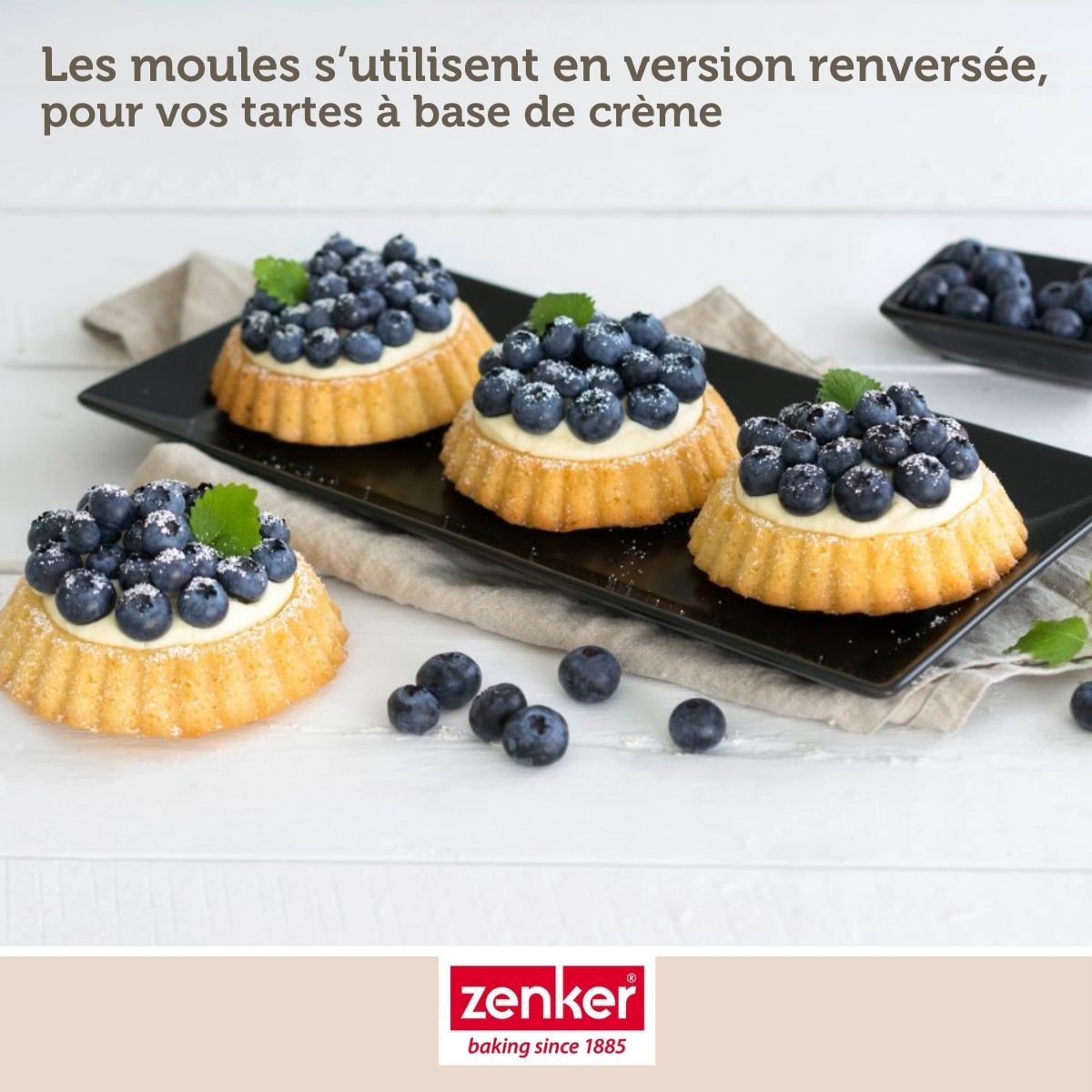 Zenker - Lot De 6 Moules À Tartelettes 10 Cm Zenker Black Metallic - Noir