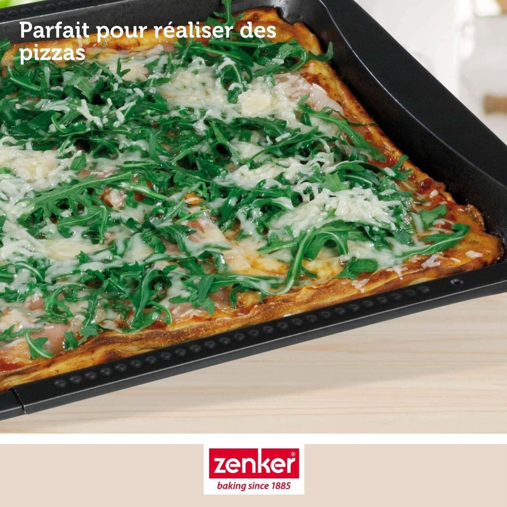 Zenker - Plaque De Four Extensible De 35-52 X 32 Cm Zenker Black Metallic - Noir