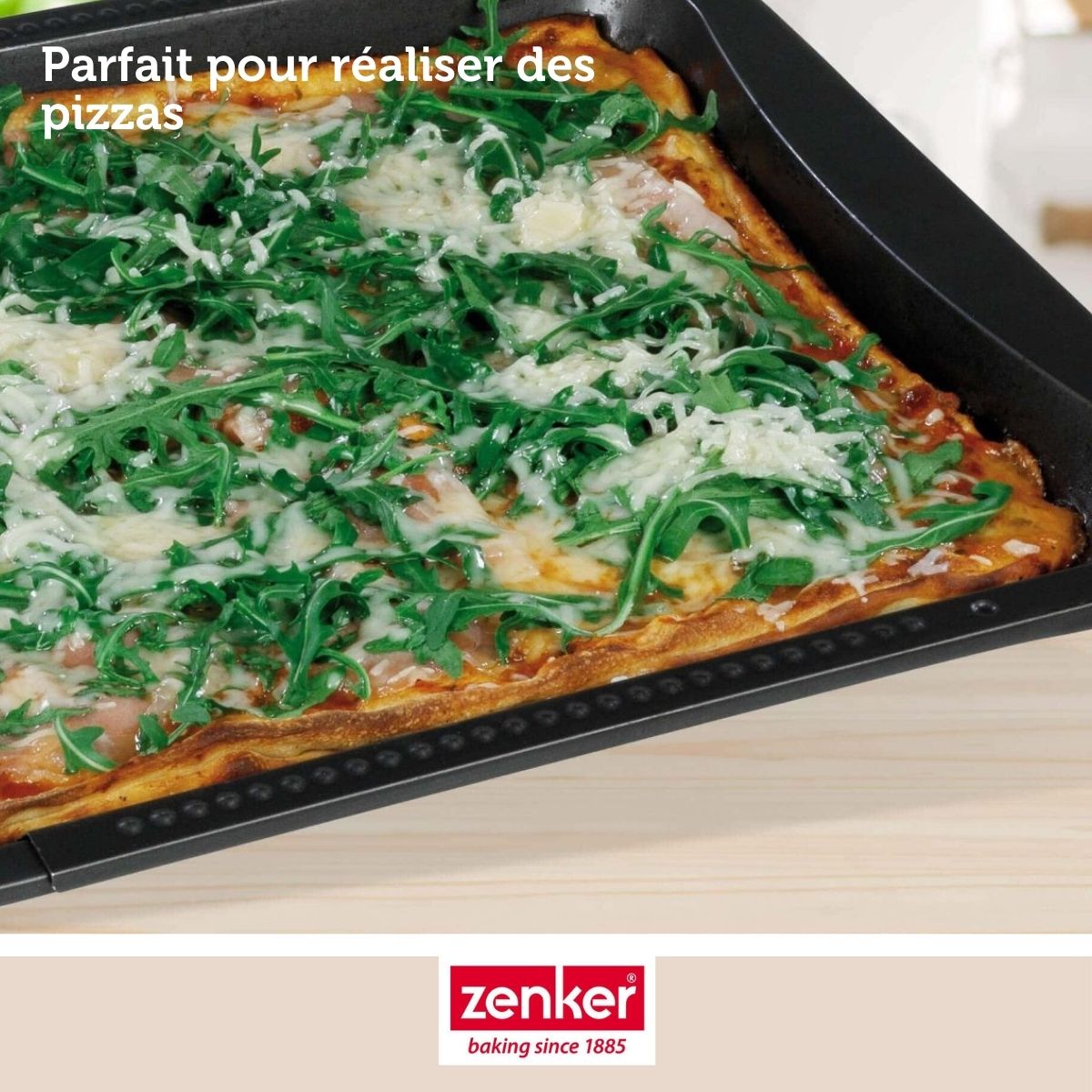 Zenker - Plaque De Four Extensible De 35-52 X 32 Cm Zenker Black Metallic - Noir
