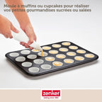 Zenker - Moule À Muffins 24 Empreintes 38 X 26 Cm Zenker Black Metallic - Noir