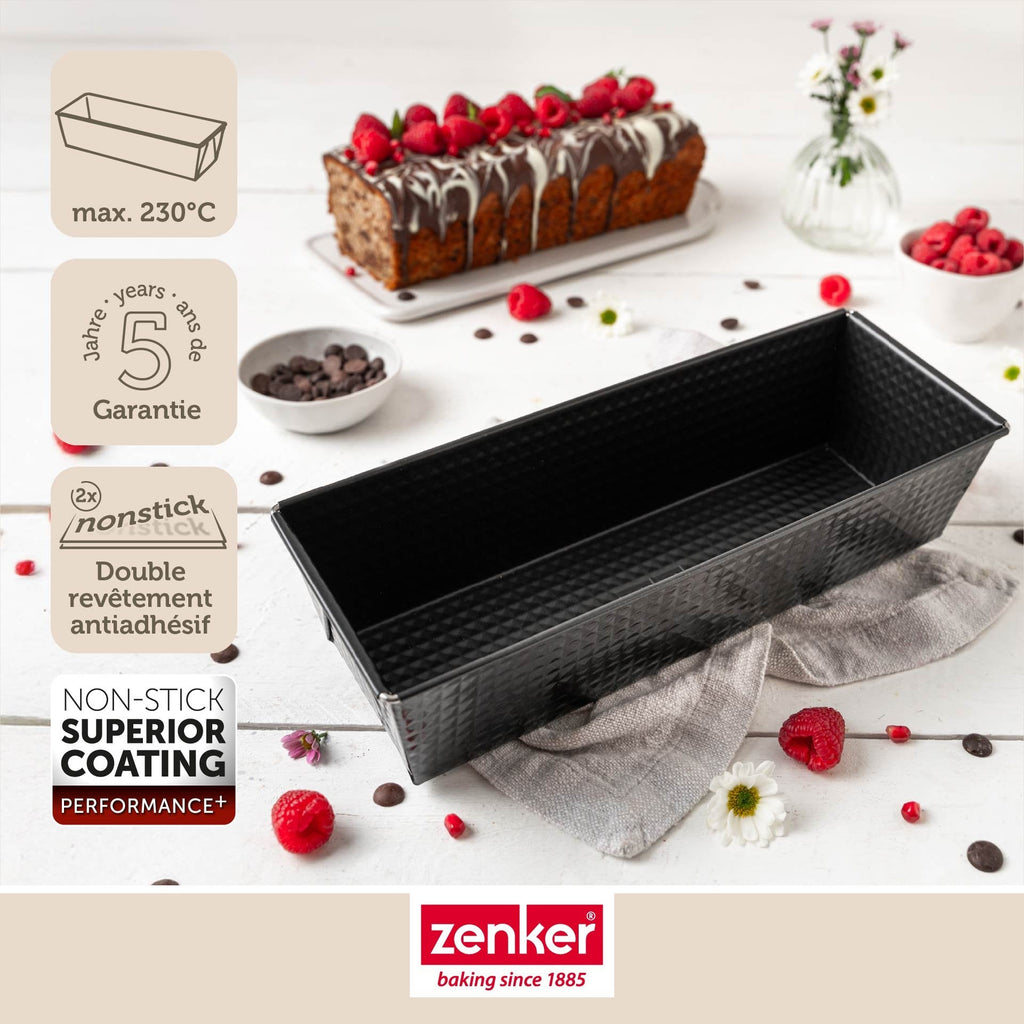 Zenker - Moule À Cake 35 X 11,5 X 7 Cm Zenker Perfectback+ - Noir