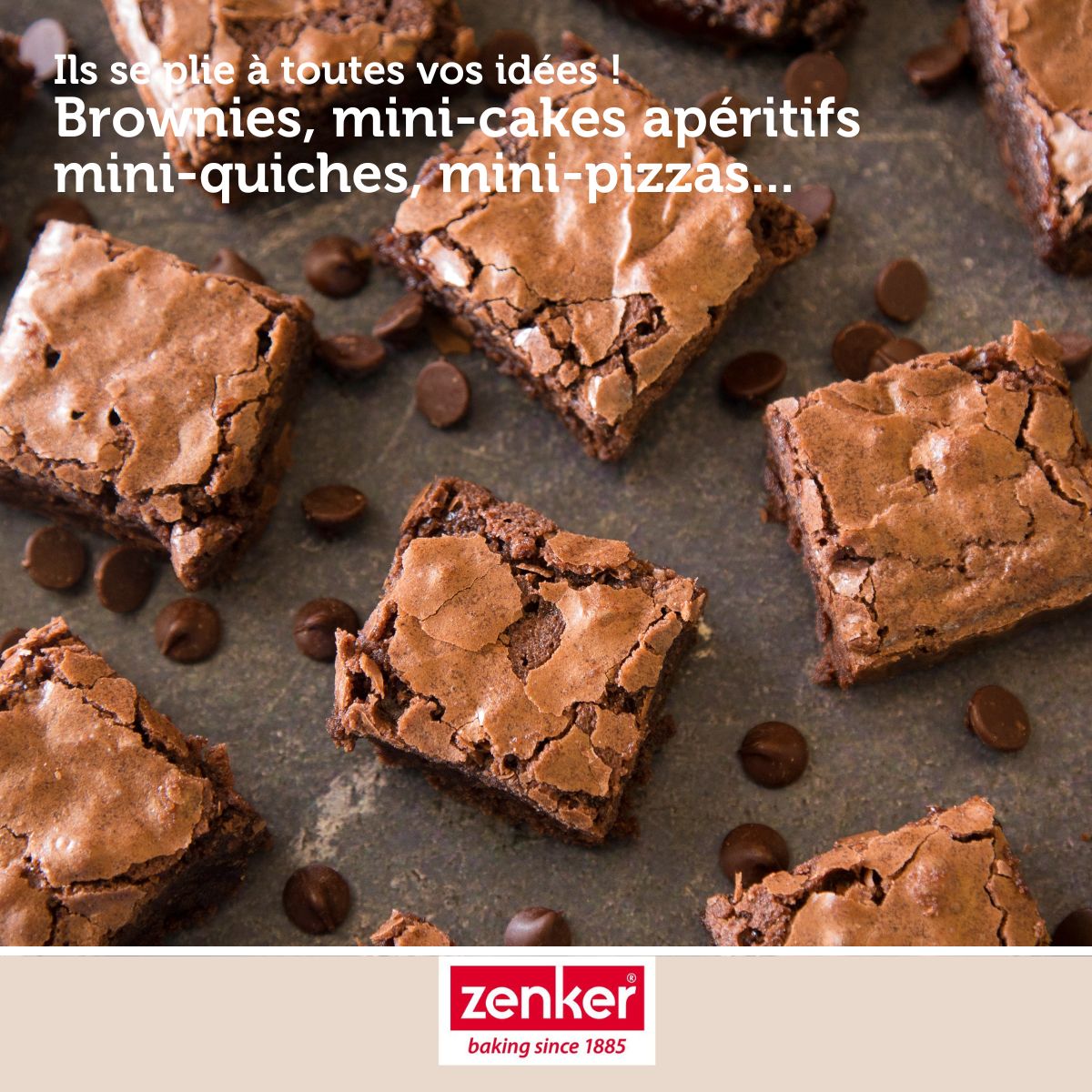 Zenker - Moule À Gâteaux 12 Carrés En Silicone Fibre De Verre Zenker - Noir