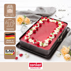 Zenker - Moule À Charnière Rectangulaire En Acier Émaillé Et Sa Spatule 42 X 29 Cm Zenker Deluxe - Noir