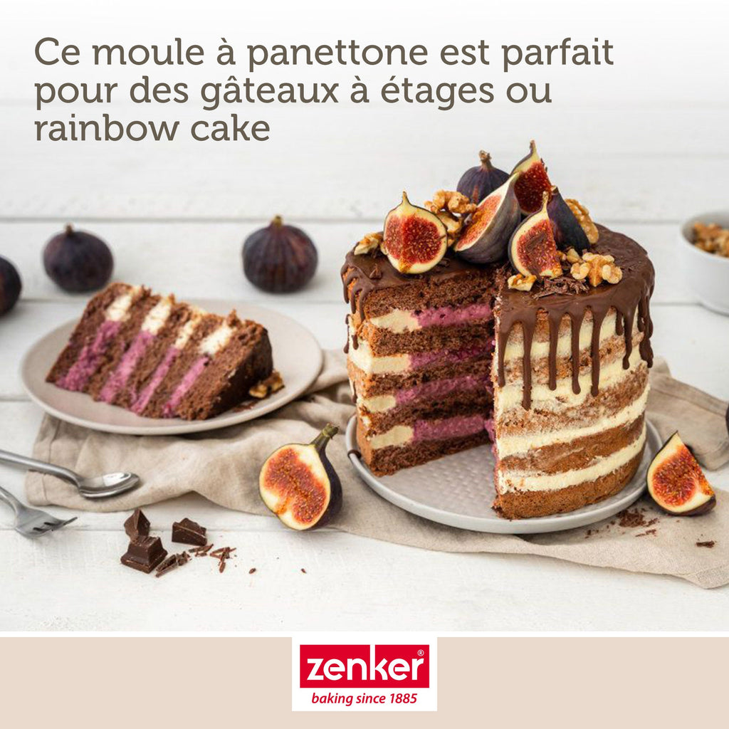 Zenker - Moule À Panettone À Charnière 18 Cm Zenker Spécial Countries - Noir