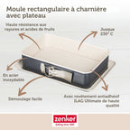 Zenker - Moule À Charnière Rectangulaire 28 X 18 Cm Crème Noir Zenker Smart Pastry - Noir|Blanc
