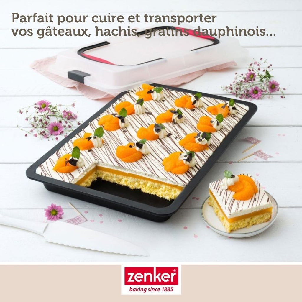 Zenker - Plaque De Cuisson 42 X 29 Cm Avec Couvercle Zenker Special To Go - Noir