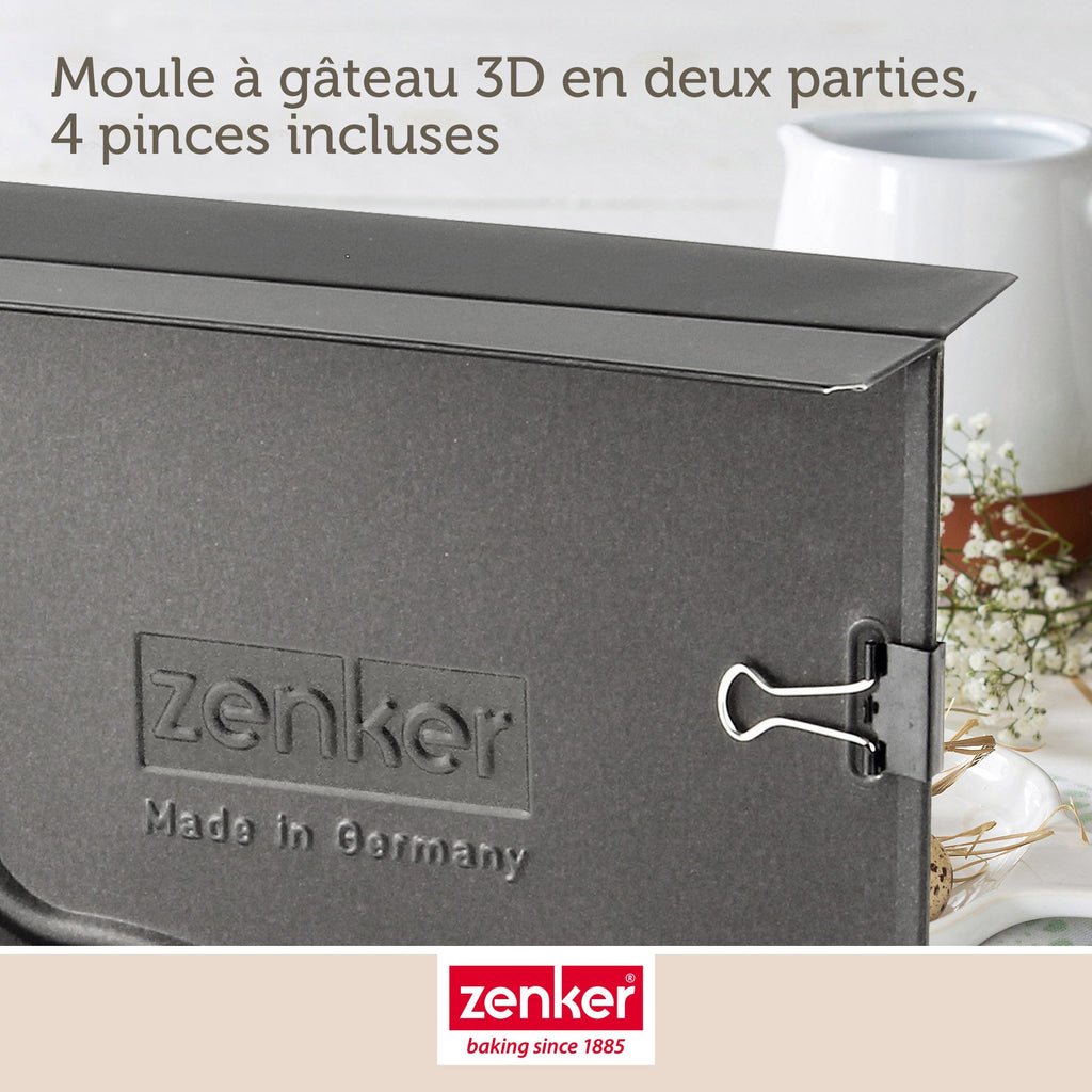 Zenker - Moule À Gâteaux 3D En Forme De Lapin De Pâques 600 Ml Zenker Special Season - Noir